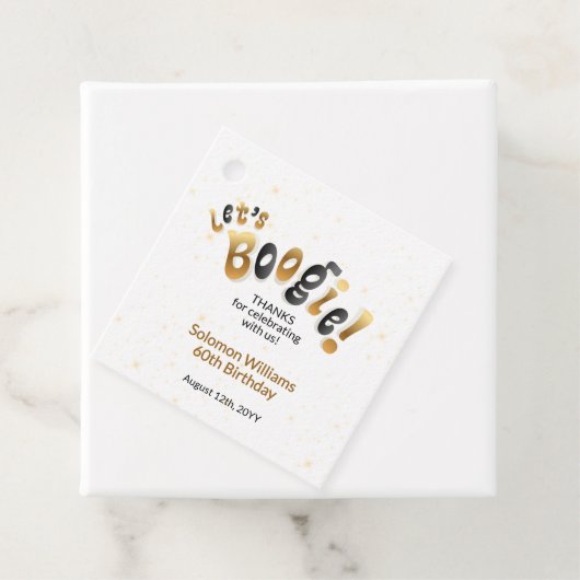 Gold Sparkle Let's Boogie 60th Birthday フェイバータグ (インサイチュ)
