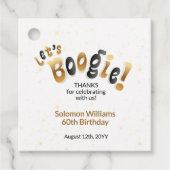 Gold Sparkle Let's Boogie 60th Birthday フェイバータグ (正面)