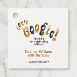 Gold Sparkle Let's Boogie 60th Birthday フェイバータグ