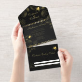 Gold Spiders Halloween Party  オールインワン招待状 (切り取り部)