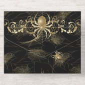Gold Spiders Halloween Party  オールインワン招待状 (背面)