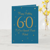 Gold Star 60th Birthday Card カード (黄色い花)