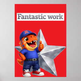 Gold star achievement poster product de ポスター