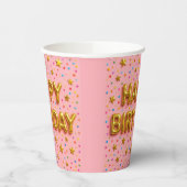 Gold Star Birthday Cup. 紙コップ (左)