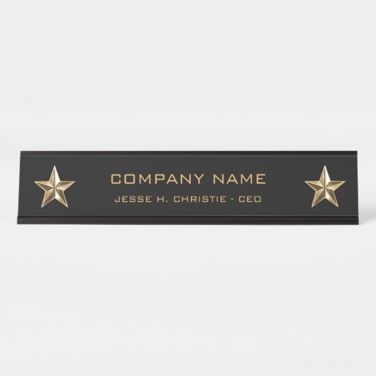 Gold Star Companyの会社の管理職 デスクネームプレート (正面)