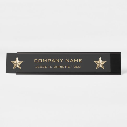 Gold Star Companyの会社の管理職 デスクネームプレート (正面)