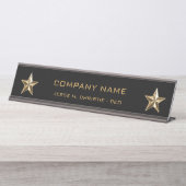 Gold Star Companyの会社の管理職 デスクネームプレート (正面)