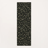 Gold Star Design On Black ヨガマット (正面)