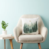 Gold Star Green Trees Christmas クッション (椅子)