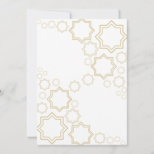 Gold Star Islamic Wave Iftar Dinner Invitation 招待状 (裏面)