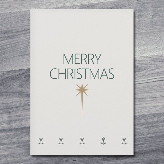 Gold Star Minimalist Christmas Card シーズンカード