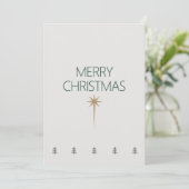 Gold Star Minimalist Christmas Card シーズンカード (スタンド正面)