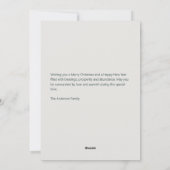 Gold Star Minimalist Christmas Card シーズンカード (裏面)