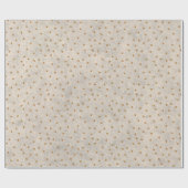 Gold Star Pattern Wrapping Paper ラッピングペーパー (フラット)