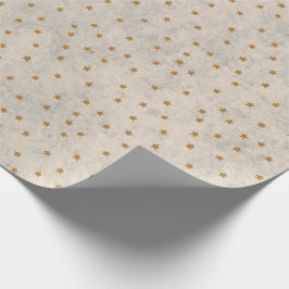 Gold Star Pattern Wrapping Paper ラッピングペーパー