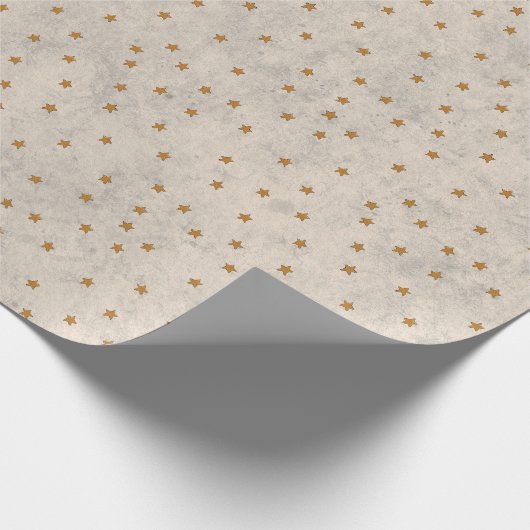 Gold Star Pattern Wrapping Paper ラッピングペーパー (角)
