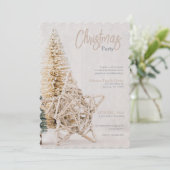 Gold Star Topper Christmas Party Invitation 招待状 (スタンド正面)