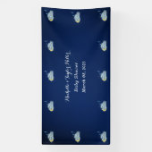 Gold Starlit Baby Boy Bliss Stork Special Delivery 横断幕 (縦)