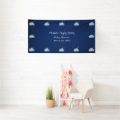 Gold Starlit Baby Boy Bliss Stork Special Delivery 横断幕 (インサイチュ)