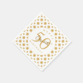 Gold Stars 50th Birthday Custom Name  スタンダードカクテルナプキン (角)