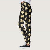 Gold Stars Design You Choose Background Colour レギンス (左)