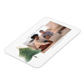 Gold Stars Modern Christmas Tree Holiday マグネット (左側)