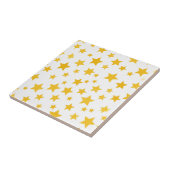 gold stars on white background タイル (側面)
