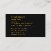 Gold Stethoscope ECG Wave EKG Line Medical Luxury 名刺 (裏面)