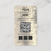Gold Stone Connect with Us Social Media QR Code 名刺 (正面)