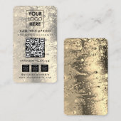 Gold Stone Connect with Us Social Media QR Code 名刺 (正面/裏面)