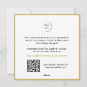 Gold Stripes Wreath Corporate Logo QR Code Holiday シーズンカード (裏面)