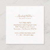 Gold Sun Wellness Coach スクエア名刺 (裏面)