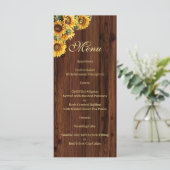 Gold Sunflowers rustic floral  Menu メニュー (スタンド正面)