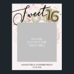Gold Sweet 16 Bday Balloons Photo Prop Pink ポスター<br><div class="desc">Let your friends know to mark their calendars for your special day with these beautiful dusty blue Sweet 16 photo prop. Each photo prop features a festive design with beautiful balloons, perfect for setting the mood for a day of fun and celebration. Whether you plan to host a grand ballroom...</div>