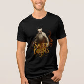 Gold “Sweet Dreams” Demon Horror Artwork トライブレンドＴシャツ (正面)