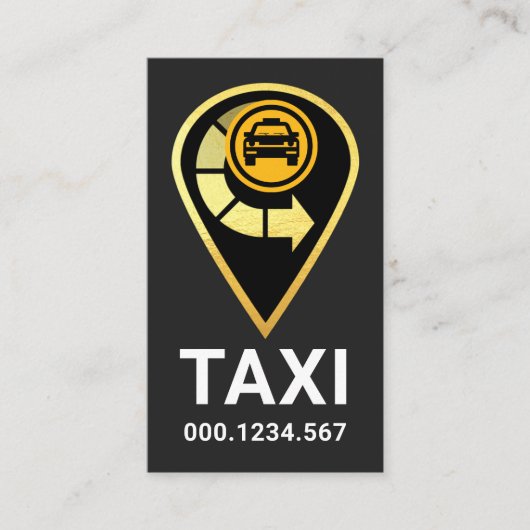 Gold Taxi Location Icon 名刺 (正面)