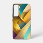Gold Teal Abstract Art Samsung Galaxyケース (裏面)