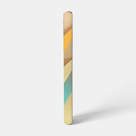 Gold Teal Abstract Art Samsung Galaxyケース (左側面)