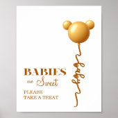 Gold Teddy Balloon Babies Are Sweet Poster ポスター (正面)