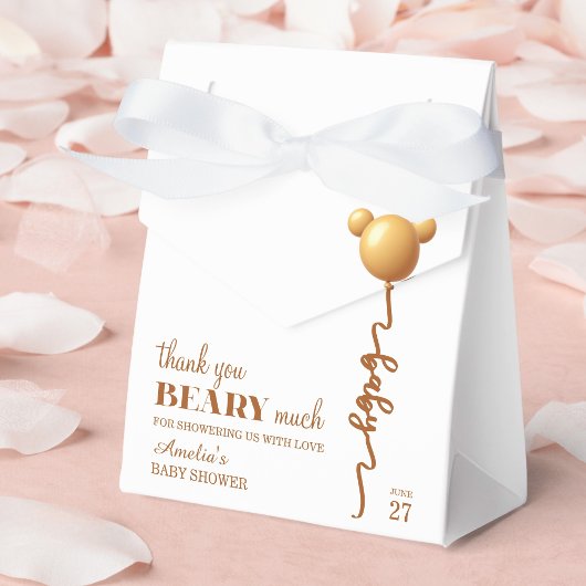 Gold Teddy Balloon Beary Thanks Neutral フェイバーボックス