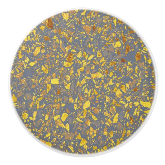 Gold Terrazzo Pattern セラミックノブ (正面)