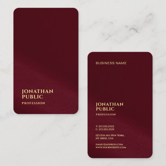 Gold Text Luxury Premium Pearl Ocean Japanese Size 名刺 (正面/裏面)