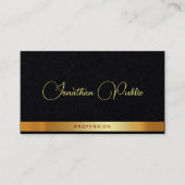 Gold Text Typography Name Luxury Premium Thick 名刺 (正面)