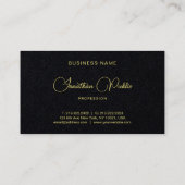 Gold Text Typography Name Luxury Premium Thick 名刺 (裏面)