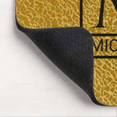 Gold Texture Mouse Pad with Initial & Name マウスパッド (コーナー)