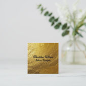 Gold Textured スクエア名刺 (スタンド正面)