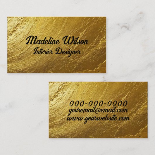 Gold Textured 名刺 (正面/裏面)