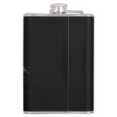 Gold textured abstract mountain lineart フラスク (裏面)