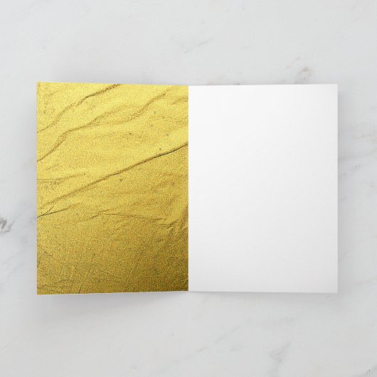 Gold Thor Hammer Gold Vein greeting card カード (内部)