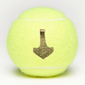 Gold Thor Hammer Penn tennis balls テニスボール (正面)